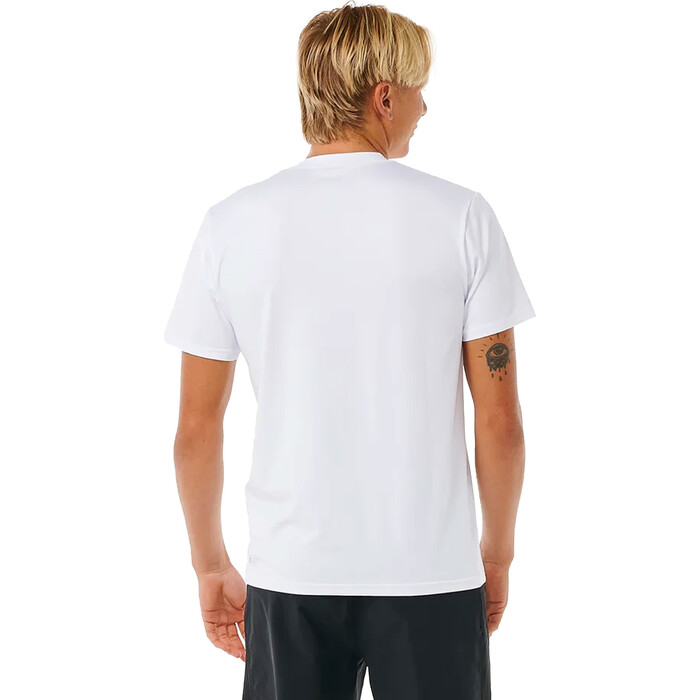 2024 Rip Curl Hombres Grapadora UPF Chaleco De Lycra De Manga Corta 14UMRV - White